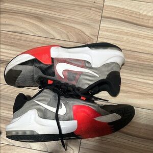 Nike Black, White, and Red Sneakers